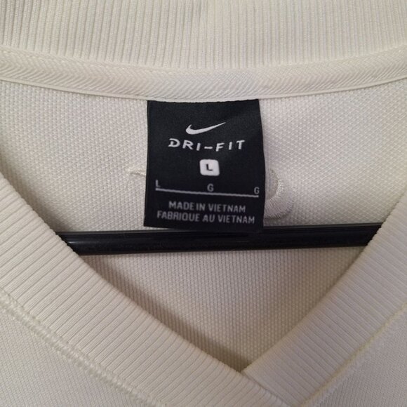 Nike Dri Fit Pullover Vest Off White Mens Large Gold Preppy Club - Picture 6 of 9